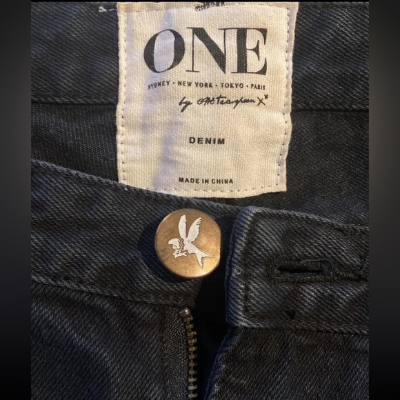 ONE TEASPOON Trashed Freebirds Zippered Ankle Black Size 25 - Picture 9 of 14